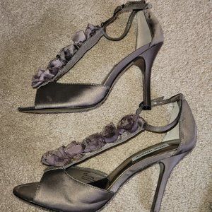 FINAL PRICE Steve Madden Taupe Satin Stiletto Sandals